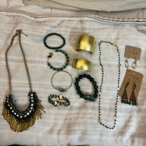 Bundle of Fashion jewelry & Handmade semi precious jewelry- Lot of 11 pieces